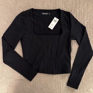 Abercrombie Corset Long Sleeve Crop